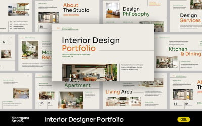 Beige Minimal Interior Design Portfolio GSL