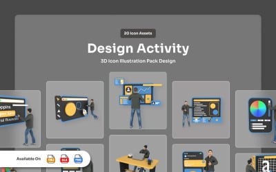 Design Activity 3D Icon Pack