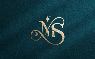 Elegant MS Monogram Lyxig Initialer Logotyp