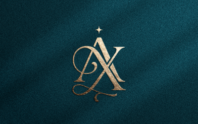 Luxury AX Monogram Logo for Beauty Brands