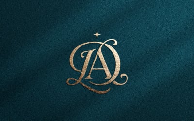 Luxury DA Monogram Logo for Beauty and Skincare