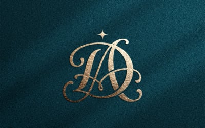 Luxury DA Monogram Logo for Beauty Branding