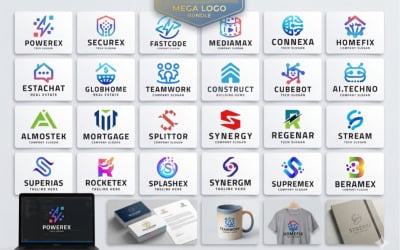 Mega Logo Bundle - 30 Premium Modern Vector Logos