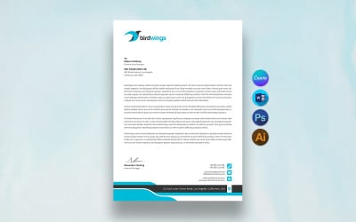 Modern Business Letterhead Template | Professional Corporate Letterhead Design