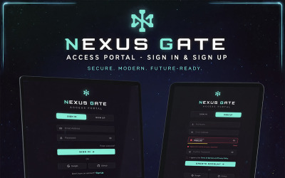 NEXUS GATE | Page de connexion/inscription | Page spécialisée