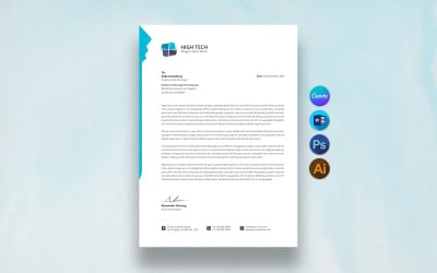 Professional Corporate Letterhead Design | Editable Canva, Word, Photoshop &amp;amp; Illustrator