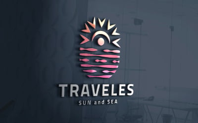Sun and Sea Travel Logo Template