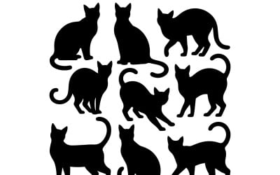 Black Cat Silhouette Bundle