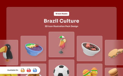 Brazil Festival Culture 3D Icons