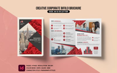 Business Bifold Brochure Indesign
