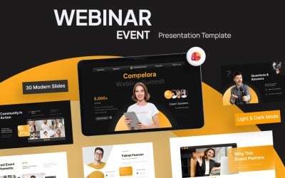 Compelora - PowerPoint-sjabloon voor webinars