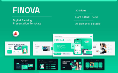 Finova - Digitális banki PowerPoint sablon