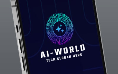 Futuristic Tech and Artificial Intelligence Logo