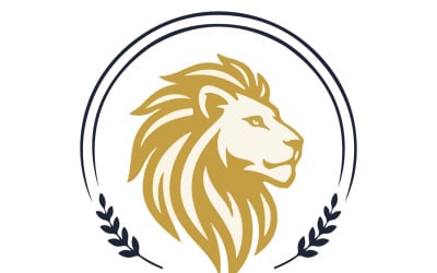Golden Lioness Logo for Luxury Business Brand Identity