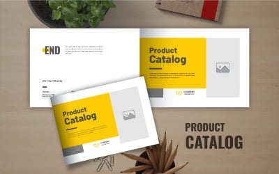 Ontwerpsjabloon voor een brochure met een catalogus van landschapsproducten en een prijslijst.