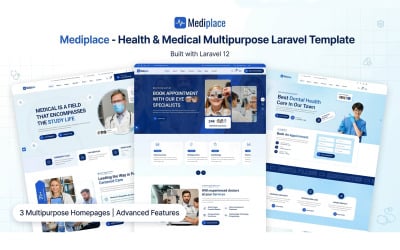 Mediplace - Egészségügyi és orvosi többcélú Laravel sablon