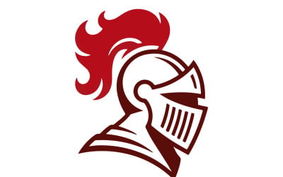 Minimal Knights Helmet Logo for Track and Field Team
