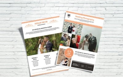 Flygblad för prislista för fotografering