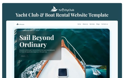YachtyClub – Bootverhuur &amp;amp; Yachtclub Elementor-sjabloon