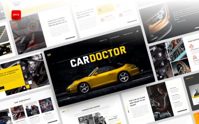 Szablon programu PowerPoint dla warsztatu samochodowego