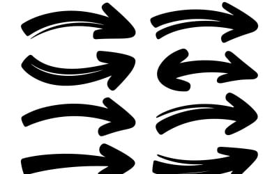 Bold Hand Drawn Marker Arrow Set