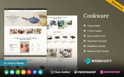厨具 - 家用电器、厨房和餐具 Prestashop Elementor 多用途响应式主题