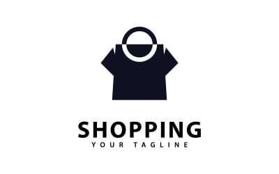 Clean Shopping Handbag Logo Design Vector V11