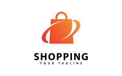 Clean Shopping Handbag Logo Design Vector V12