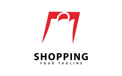 Clean Shopping Handbag Logo Design Vector V13