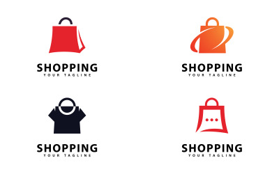 Clean Shopping Handbag Logo Design Vector V14