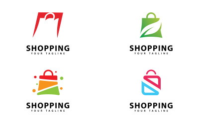 Clean Shopping Handbag Logo Design Vector V15