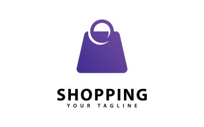 Ren shoppinghandväska logotyp design vektor V2