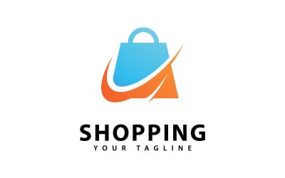 Ren shoppinghandväska logotyp design vektor V3