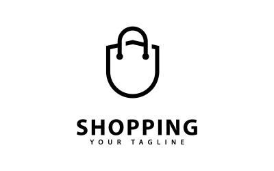 Clean Shopping Handbag Logo Design Vector V7