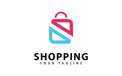 Clean Shopping Handbag Logo Design Vector V8