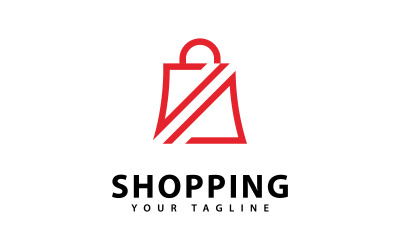 Clean Shopping Handbag Logo Design Vector V9