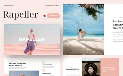 Szablon prezentacji PowerPoint dla marki Fashion Lookbook
