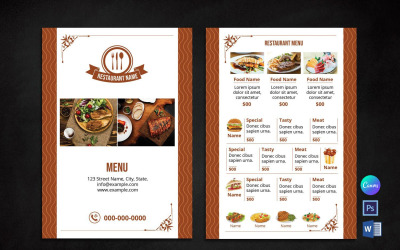 Food Menu Restaurant Flyer Template