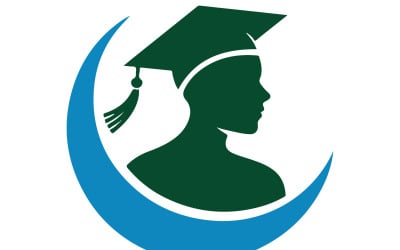 Graduation Person Logo Design with Tassel Symbol