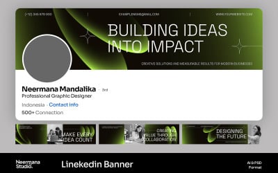 Green Dark Linkedin Banner
