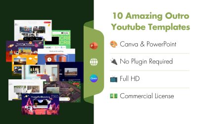 🎬 10 niesamowitych szablonów zakończenia filmu na YouTube dla Canva i PowerPoint