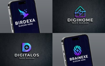 15 Corporate Tech and Nature Vector Logos