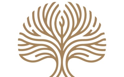 Luxury Tree of Life Logo Design for Tuba Fruit