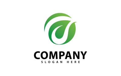 Minimalist Nature Leaf Logo Symbol Design V11