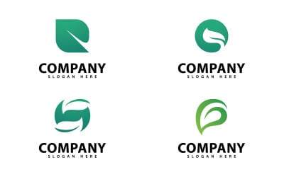 Minimalistisk naturbladlogotypsymboldesign V13