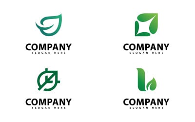 Minimalist Nature Leaf Logo Symbol Design V15
