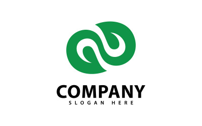 Minimalistisk naturbladlogotypsymboldesign V9