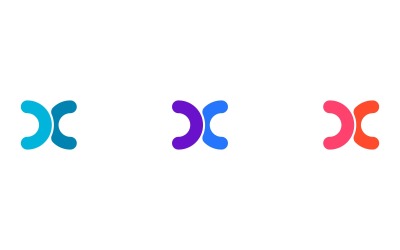 Minimalistisches, abstraktes X-Logo – modernes, dynamisches, geschwungenes Markensymbol