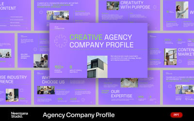 Purple Creative Agency Company Profile PPT