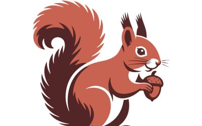 Rotes Eichhörnchen – Vektorillustration